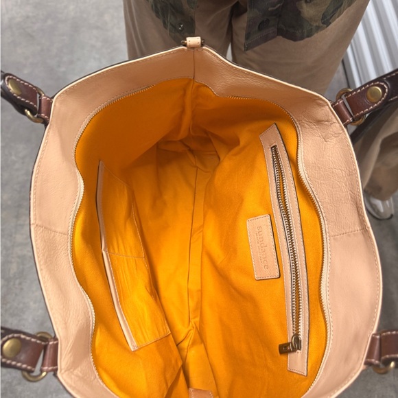 Sundance Brown and Orange Artistic Tote - Picture 4 of 4